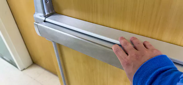 Installing a Push Bar on a Door Seal Beach